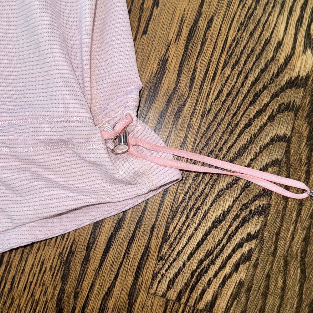 Lululemon pink tank with built-in sports bra. Tightens at the bottom Size 6 - Picture 6 of 8
